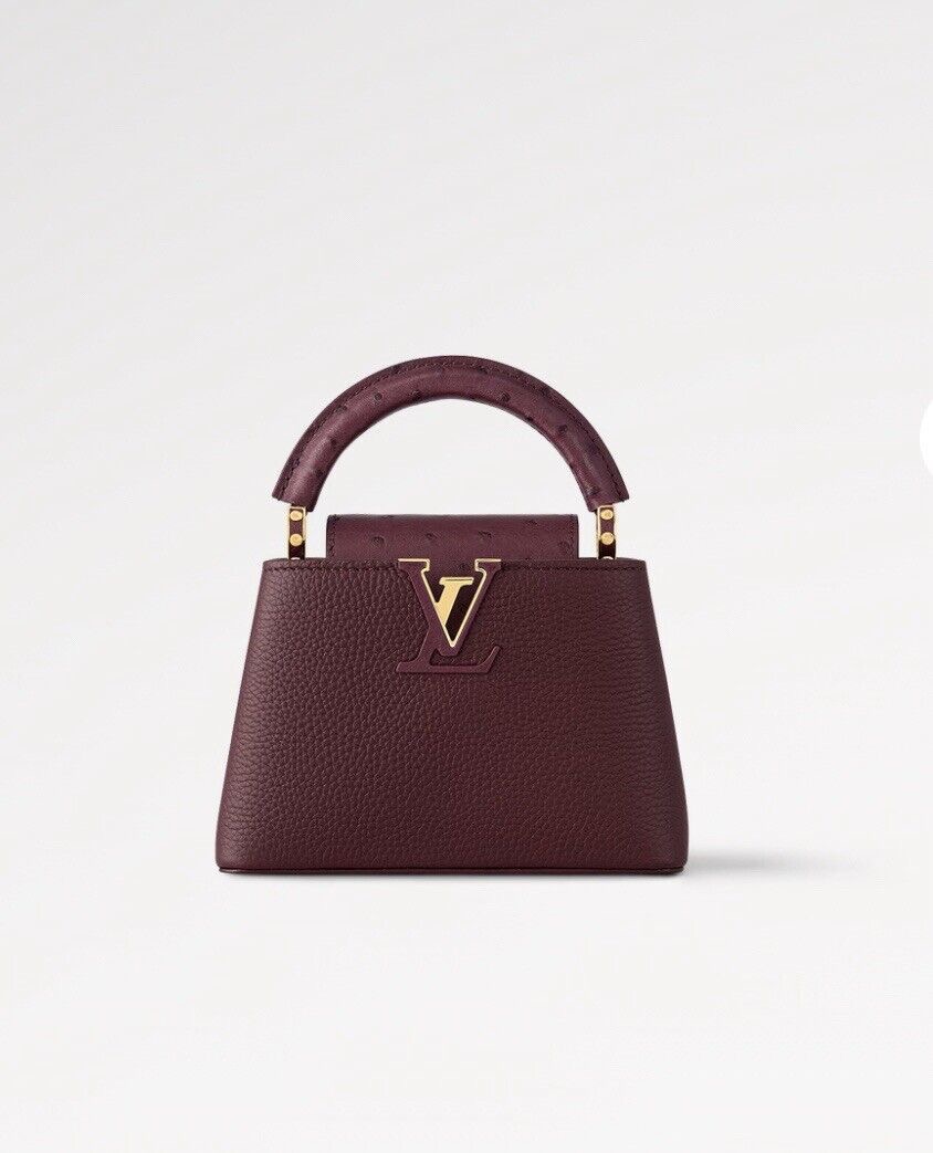 Louis Vuitton Capucines Mini Ostrich & Trillion Leather  Box & Dustbag 