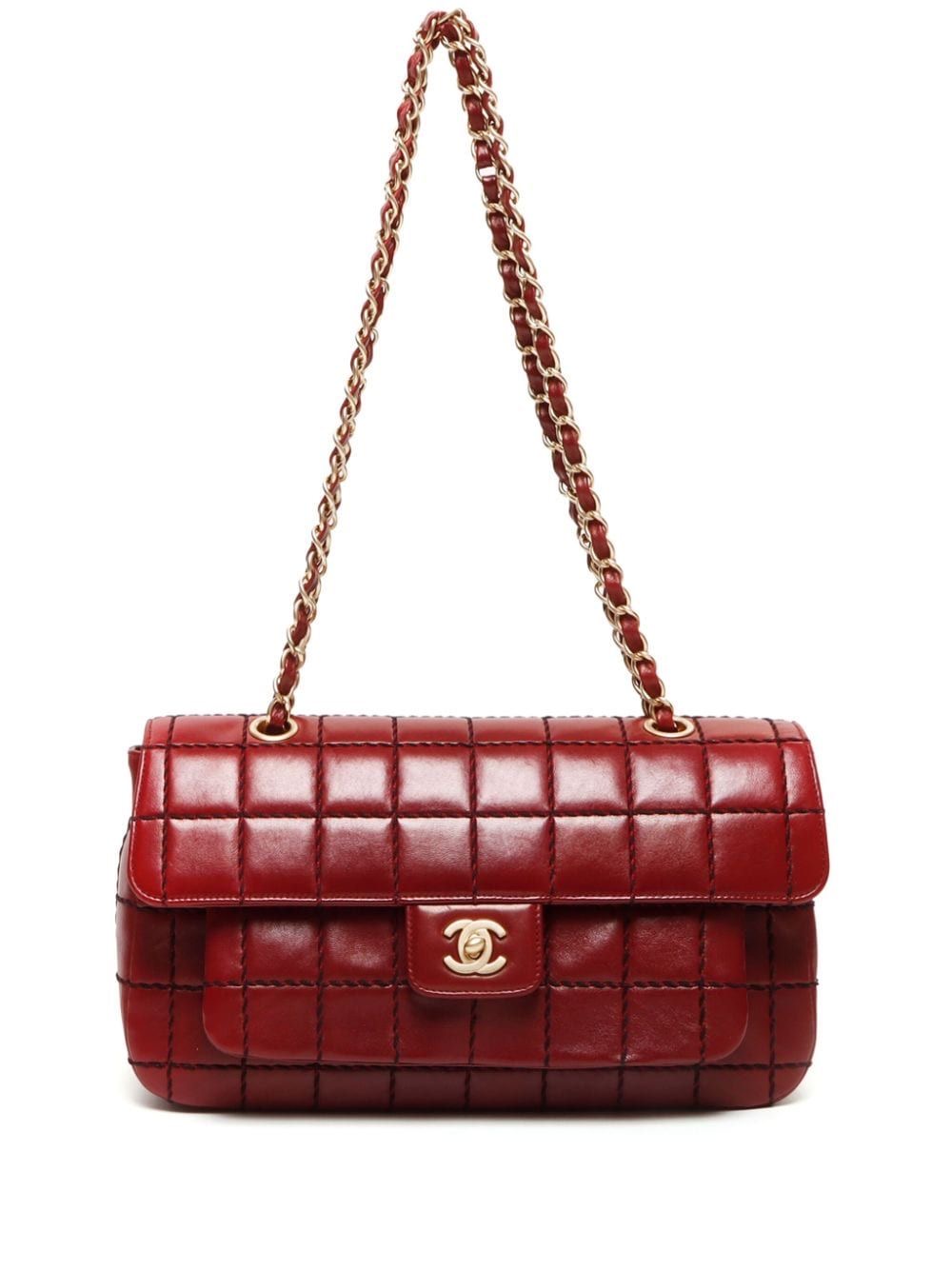 CHANEL Pre-Owned 2001 Choco Bar shoulder bag - Red
